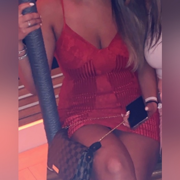 Pretty Little Thing Sexy Red Dress - Picture 3 of 5